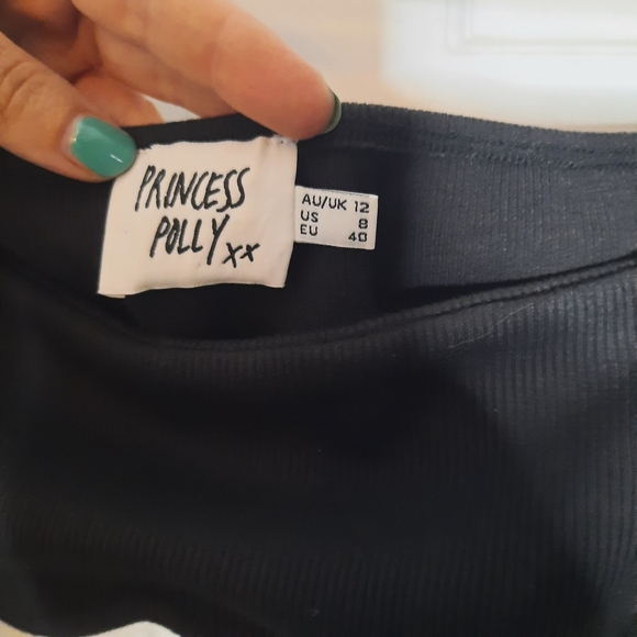 Princess Polly Black Long Sleeve Crop Top - Picture 4 of 5
